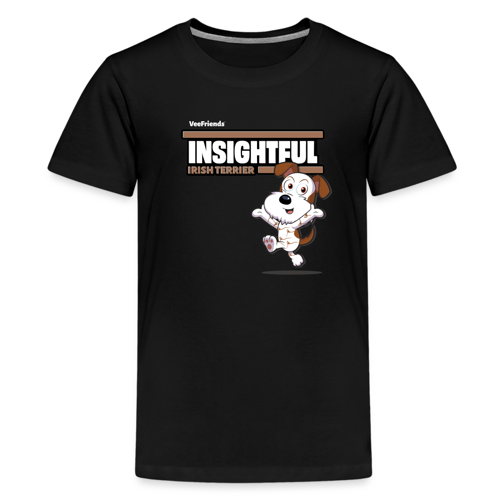 Insightful Irish Terrier Character Comfort Kids Tee - black