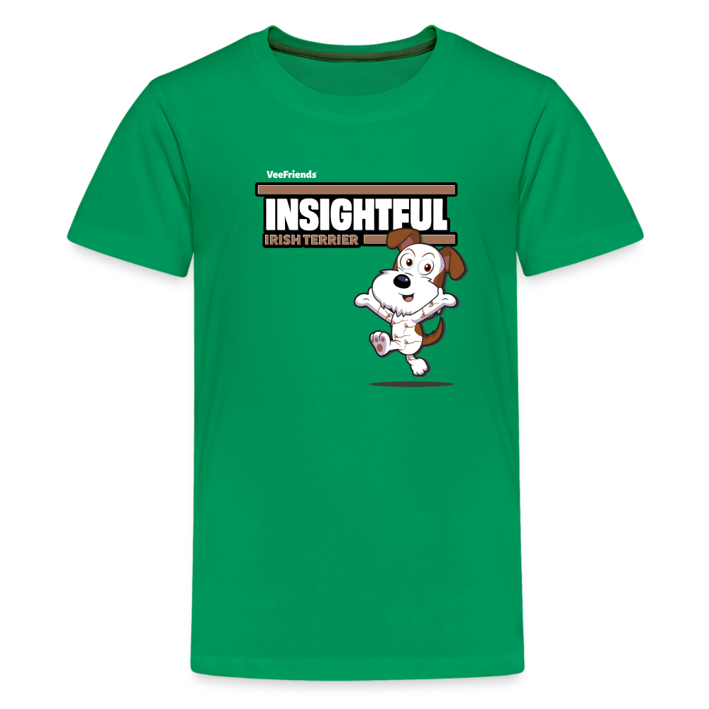 Insightful Irish Terrier Character Comfort Kids Tee - kelly green