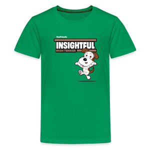 
            
                Load image into Gallery viewer, Insightful Irish Terrier Character Comfort Kids Tee - kelly green
            
        