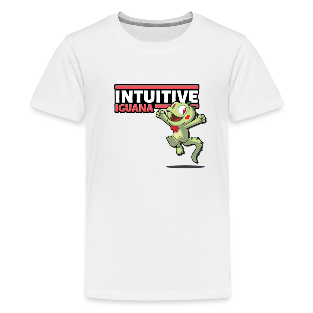Intuitive Iguana Character Comfort Kids Tee - white