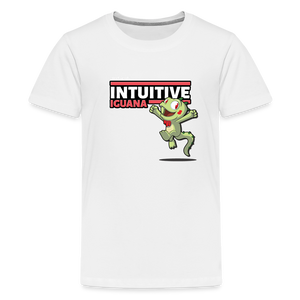 Intuitive Iguana Character Comfort Kids Tee - white