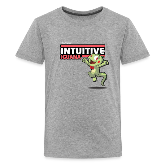 Intuitive Iguana Character Comfort Kids Tee - heather gray