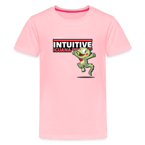 Intuitive Iguana Character Comfort Kids Tee - pink