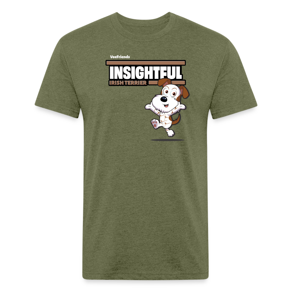 Insightful Irish Terrier Character Comfort Adult Tee - heather military green