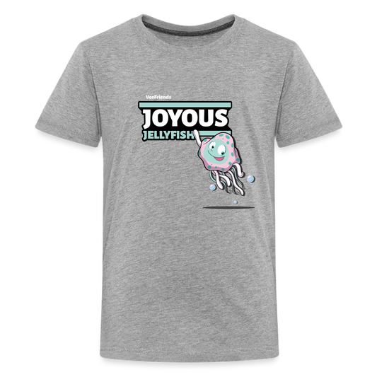 Joyous Jellyfish Character Comfort Kids Tee - heather gray