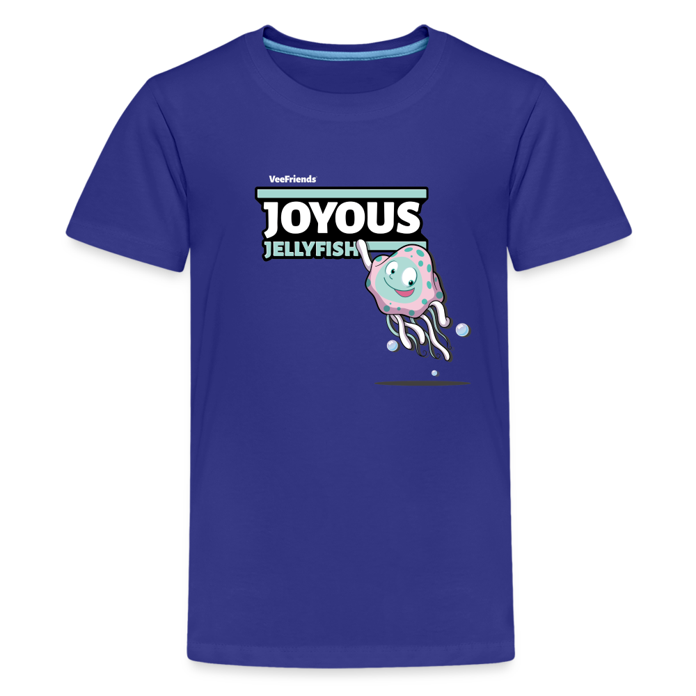 Joyous Jellyfish Character Comfort Kids Tee - royal blue