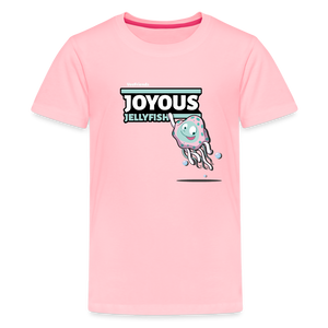 Joyous Jellyfish Character Comfort Kids Tee - pink