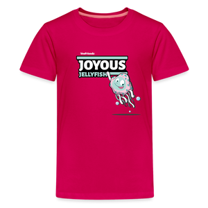 Joyous Jellyfish Character Comfort Kids Tee - dark pink