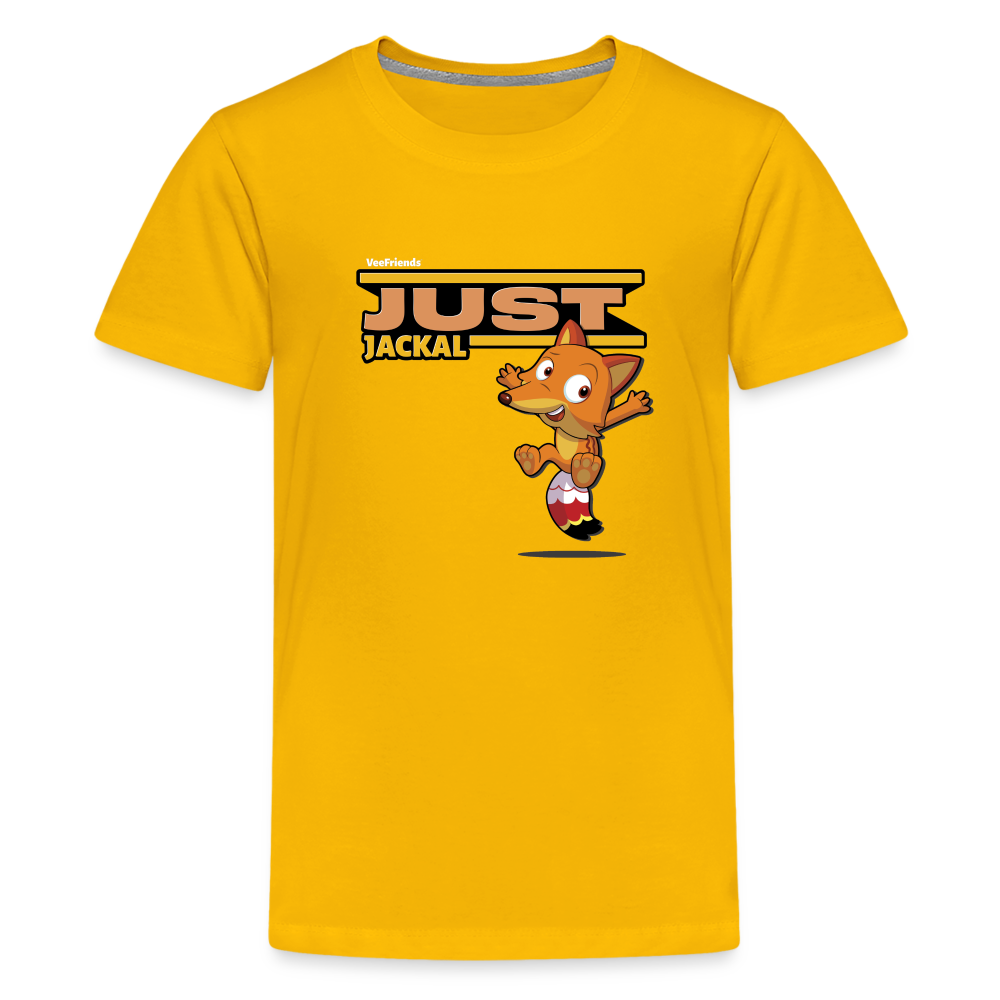 Just Jackal Character Comfort Kids Tee - sun yellow