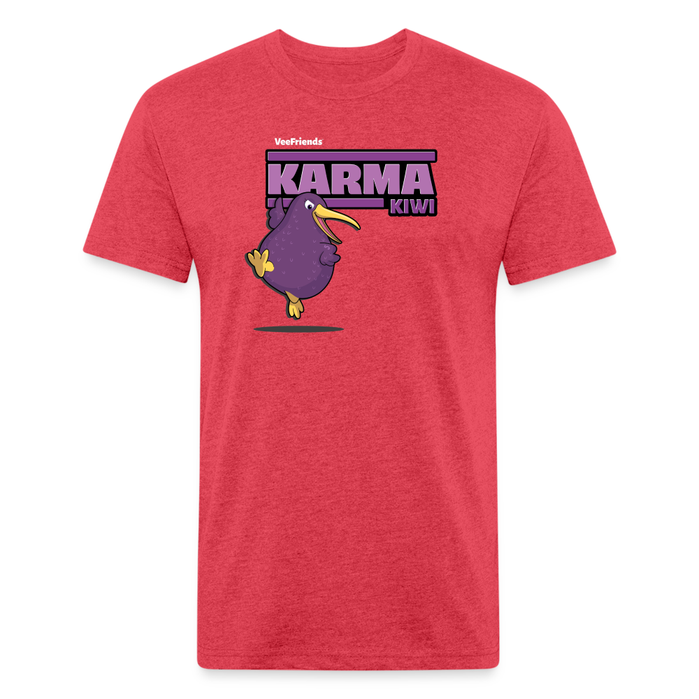 Karma Kiwi Character Comfort Adult Tee - heather red
