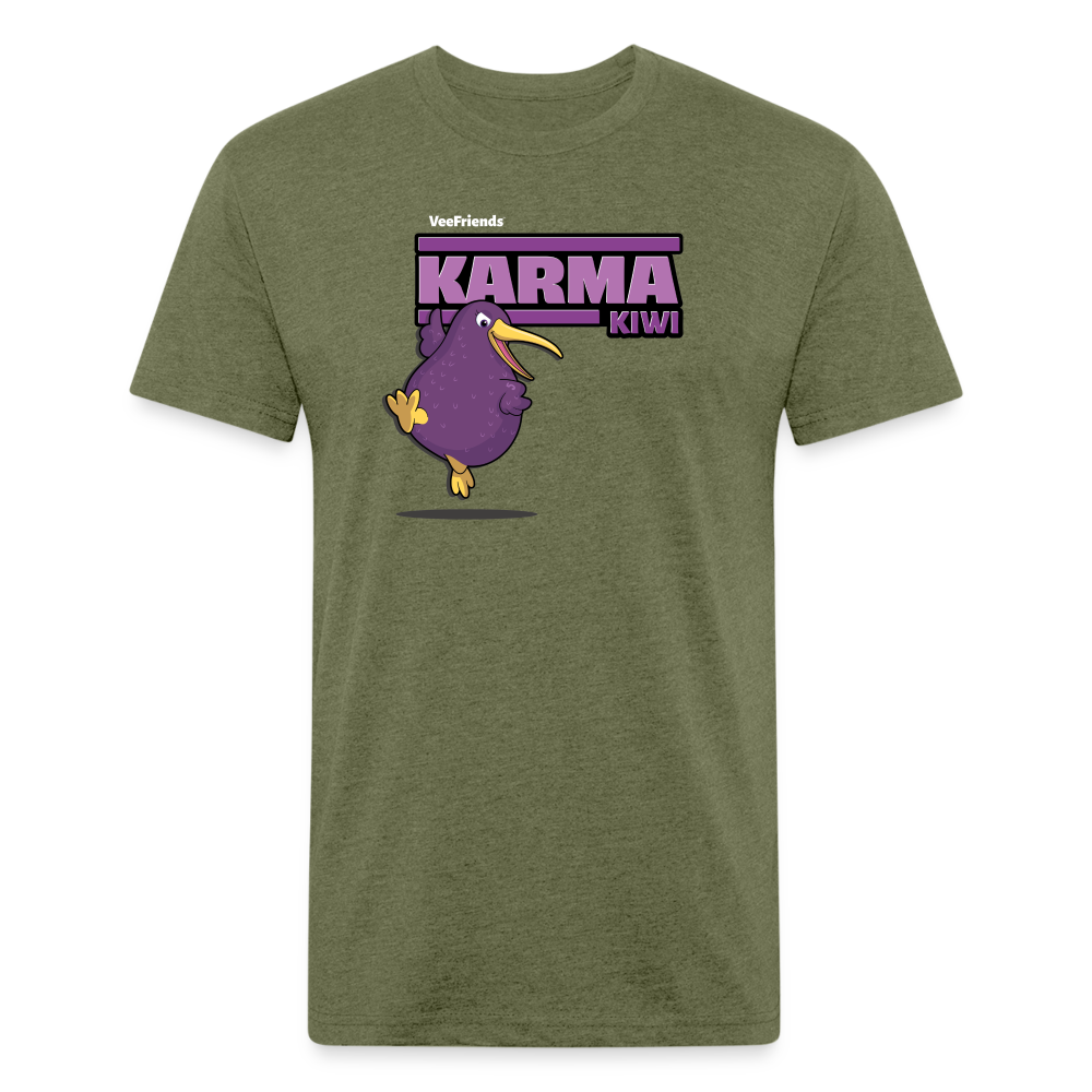 Karma Kiwi Character Comfort Adult Tee - heather military green