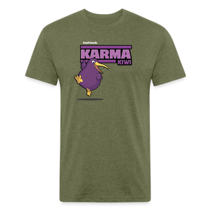 Karma Kiwi Character Comfort Adult Tee - heather military green