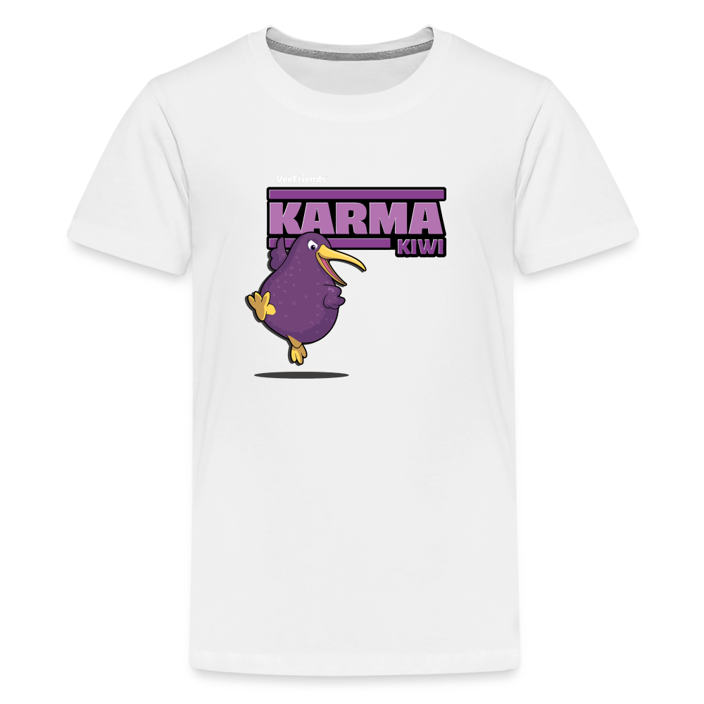 Karma Kiwi Character Comfort Kids Tee - white