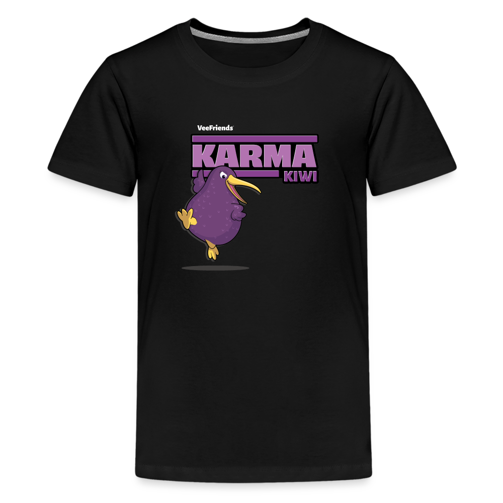 Karma Kiwi Character Comfort Kids Tee - black