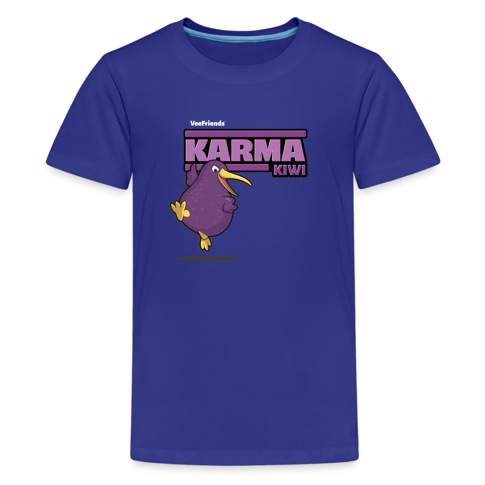 Karma Kiwi Character Comfort Kids Tee - royal blue