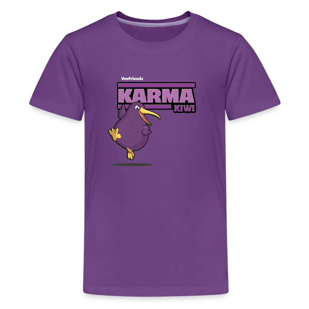 Karma Kiwi Character Comfort Kids Tee - purple