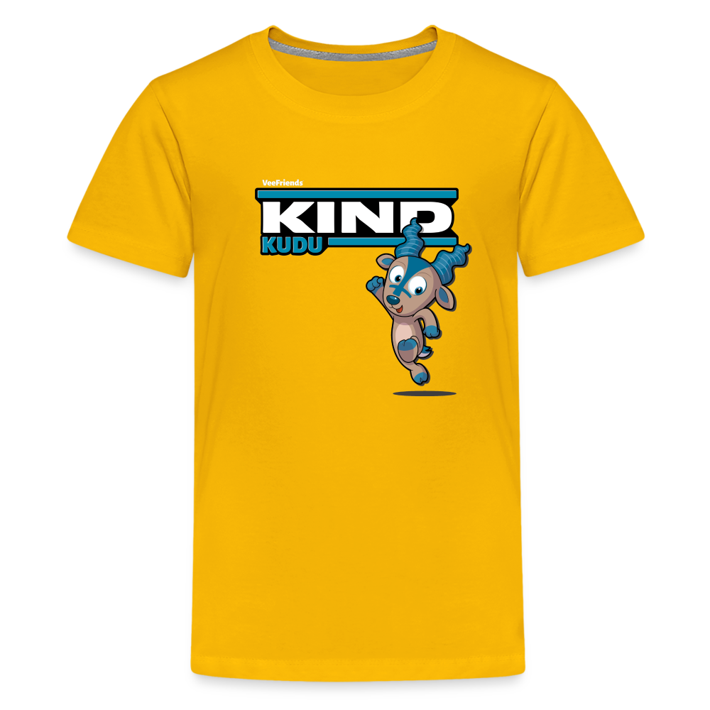 Kind Kudu Character Comfort Kids Tee - sun yellow