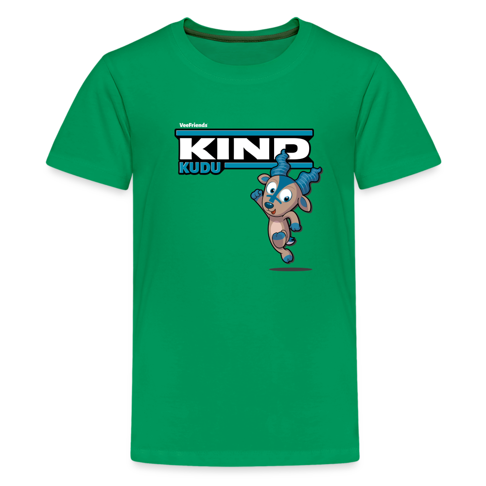 Kind Kudu Character Comfort Kids Tee - kelly green