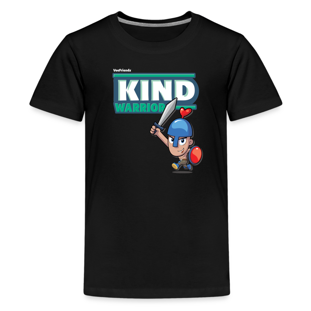 Kind-Warrior Character Comfort Kids Tee - black