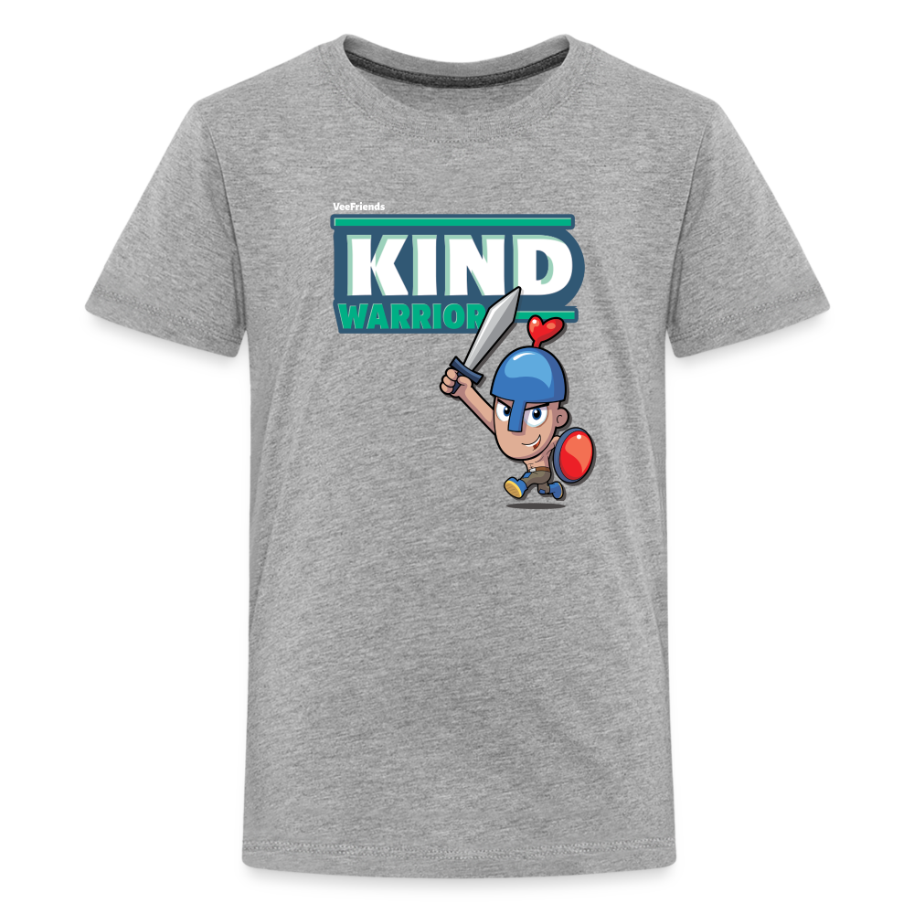 Kind-Warrior Character Comfort Kids Tee - heather gray