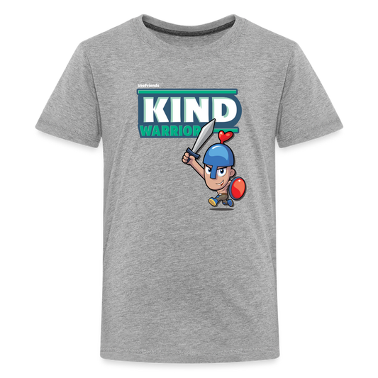 Kind-Warrior Character Comfort Kids Tee - heather gray