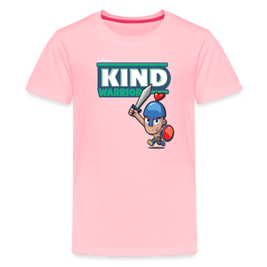 Kind-Warrior Character Comfort Kids Tee - pink