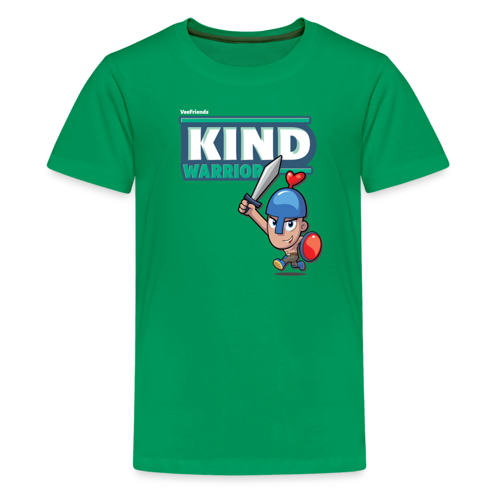 
            
                Load image into Gallery viewer, Kind-Warrior Character Comfort Kids Tee - kelly green
            
        