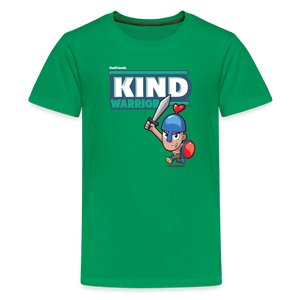 
            
                Load image into Gallery viewer, Kind-Warrior Character Comfort Kids Tee - kelly green
            
        