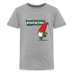 Knowing Gnome Character Comfort Kids Tee - heather gray