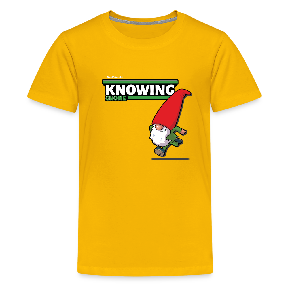 
            
                Load image into Gallery viewer, Knowing Gnome Character Comfort Kids Tee - sun yellow
            
        