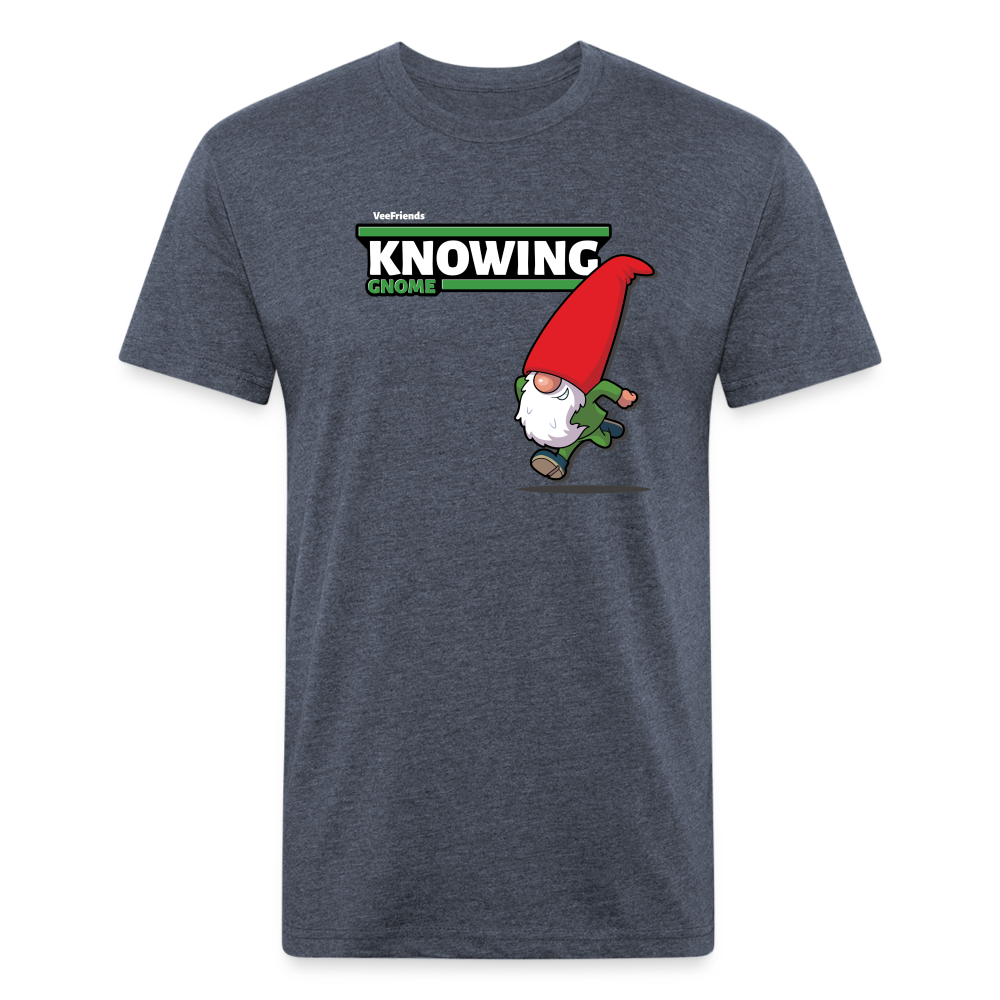 Knowing Gnome Character Comfort Adult Tee - heather navy