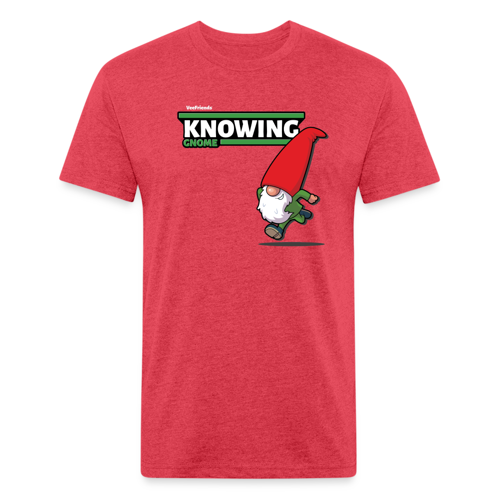 Knowing Gnome Character Comfort Adult Tee - heather red