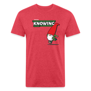 Knowing Gnome Character Comfort Adult Tee - heather red