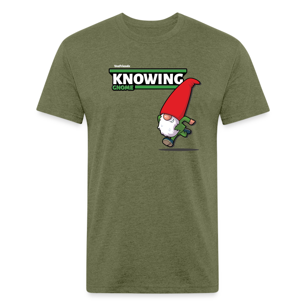 Knowing Gnome Character Comfort Adult Tee - heather military green