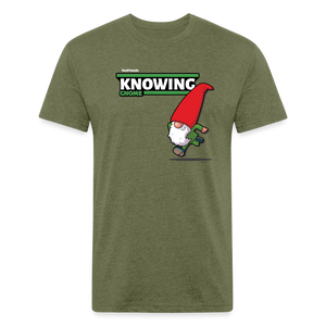 Knowing Gnome Character Comfort Adult Tee - heather military green
