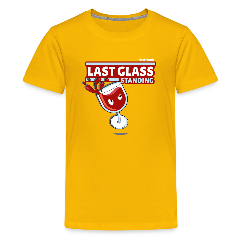 Last Glass Standing Character Comfort Kids Tee - sun yellow