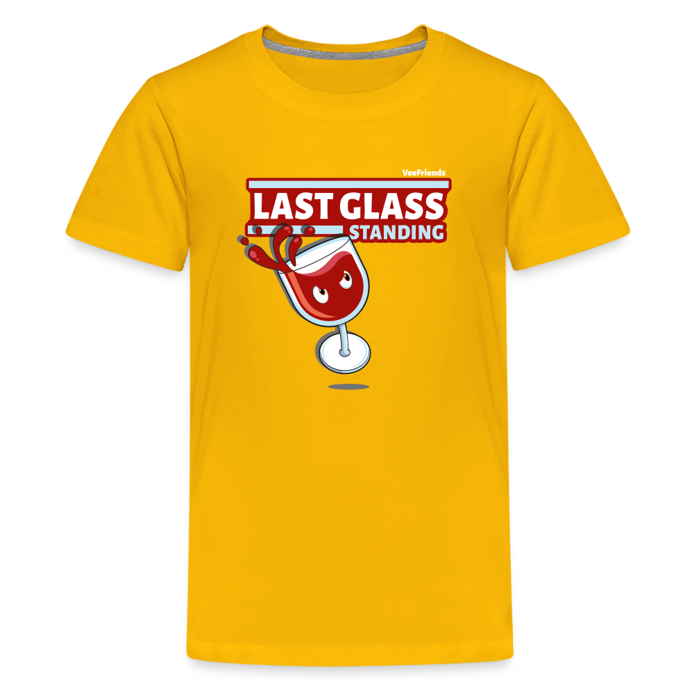 
            
                Load image into Gallery viewer, Last Glass Standing Character Comfort Kids Tee - sun yellow
            
        