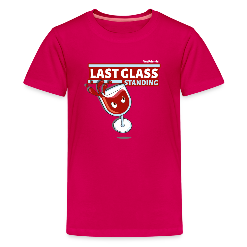 Last Glass Standing Character Comfort Kids Tee - dark pink