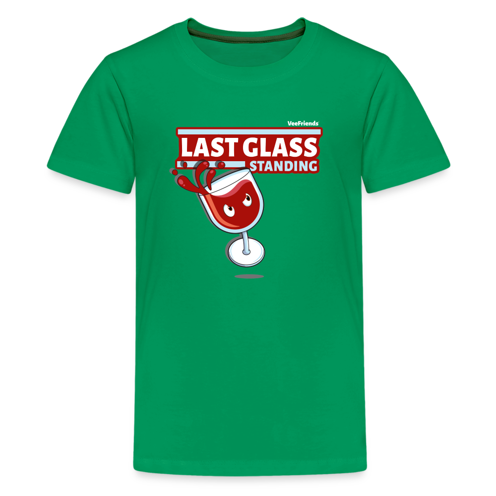 Last Glass Standing Character Comfort Kids Tee - kelly green