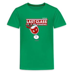 
            
                Load image into Gallery viewer, Last Glass Standing Character Comfort Kids Tee - kelly green
            
        