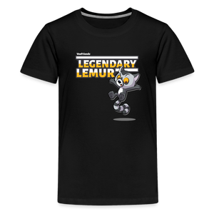 Legendary Lemur Character Comfort Kids Tee - black