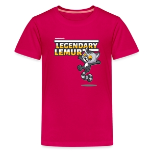 Legendary Lemur Character Comfort Kids Tee - dark pink