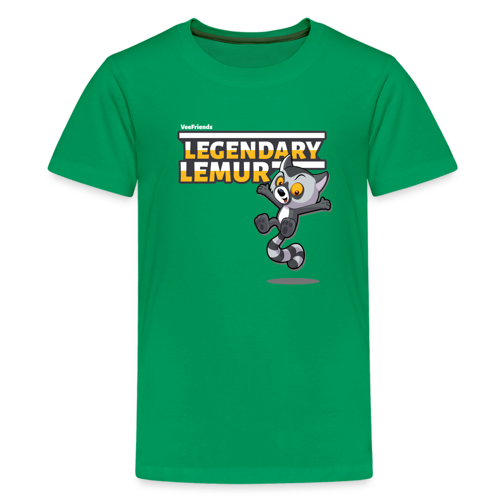 Legendary Lemur Character Comfort Kids Tee - kelly green