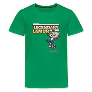 Legendary Lemur Character Comfort Kids Tee - kelly green