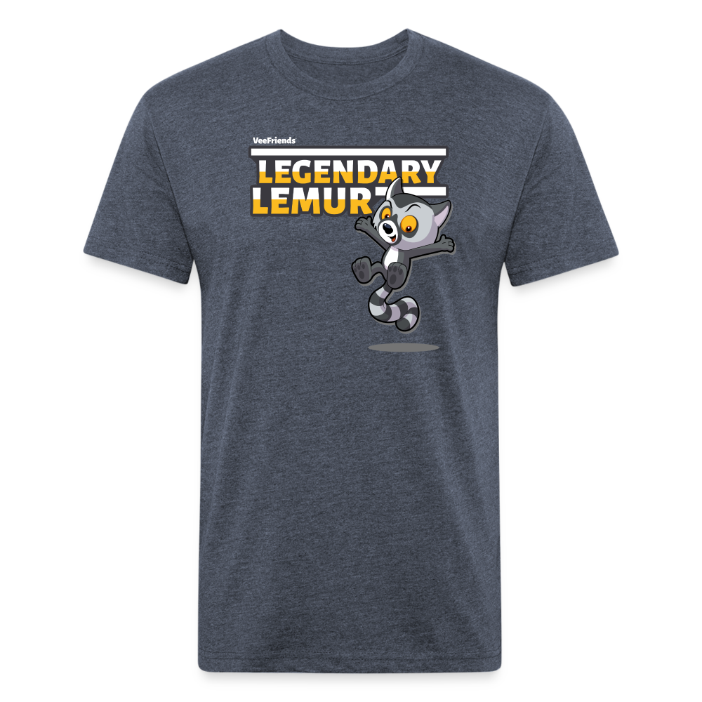 Legendary Lemur Character Comfort Adult Tee - heather navy