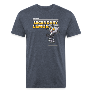 Legendary Lemur Character Comfort Adult Tee - heather navy