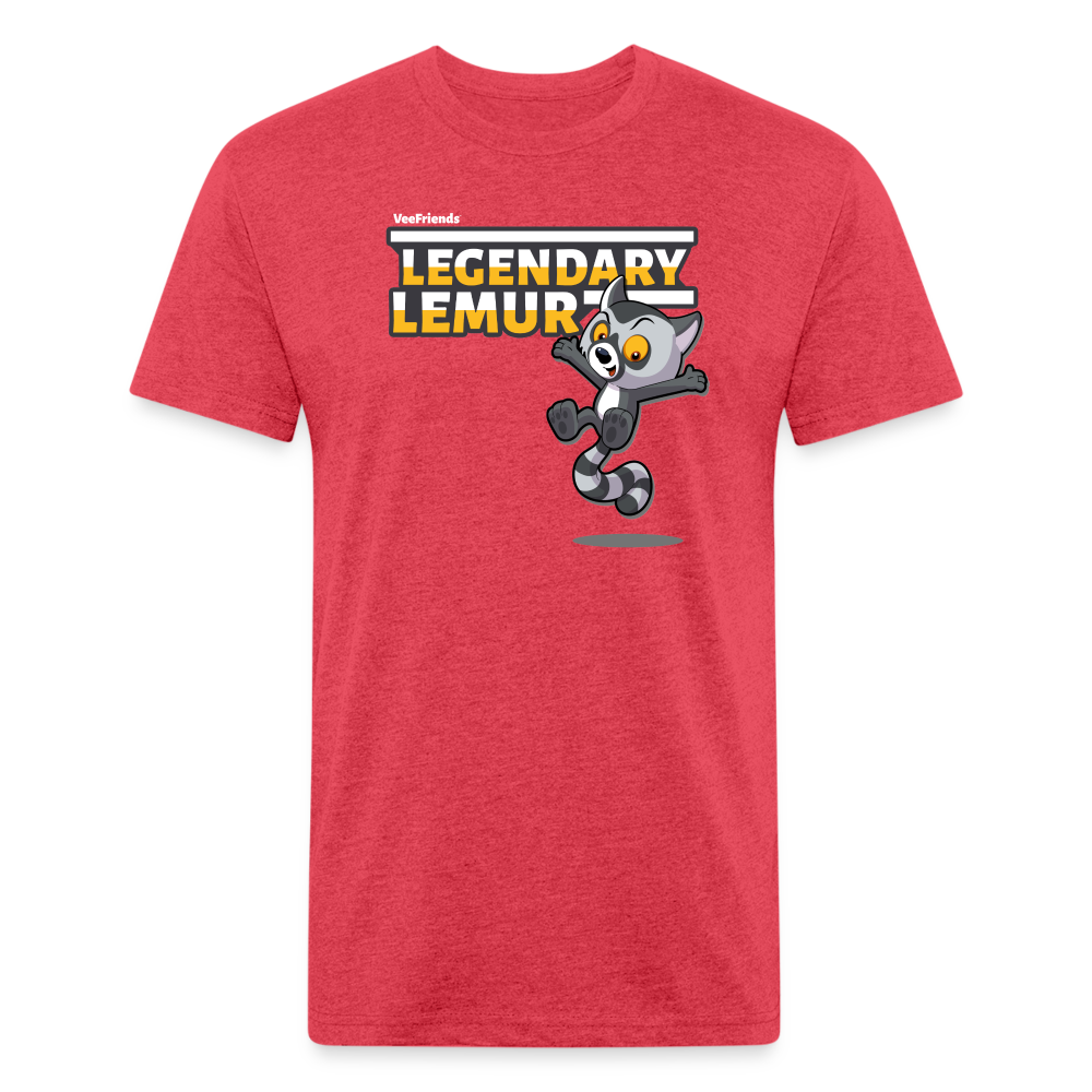 Legendary Lemur Character Comfort Adult Tee - heather red