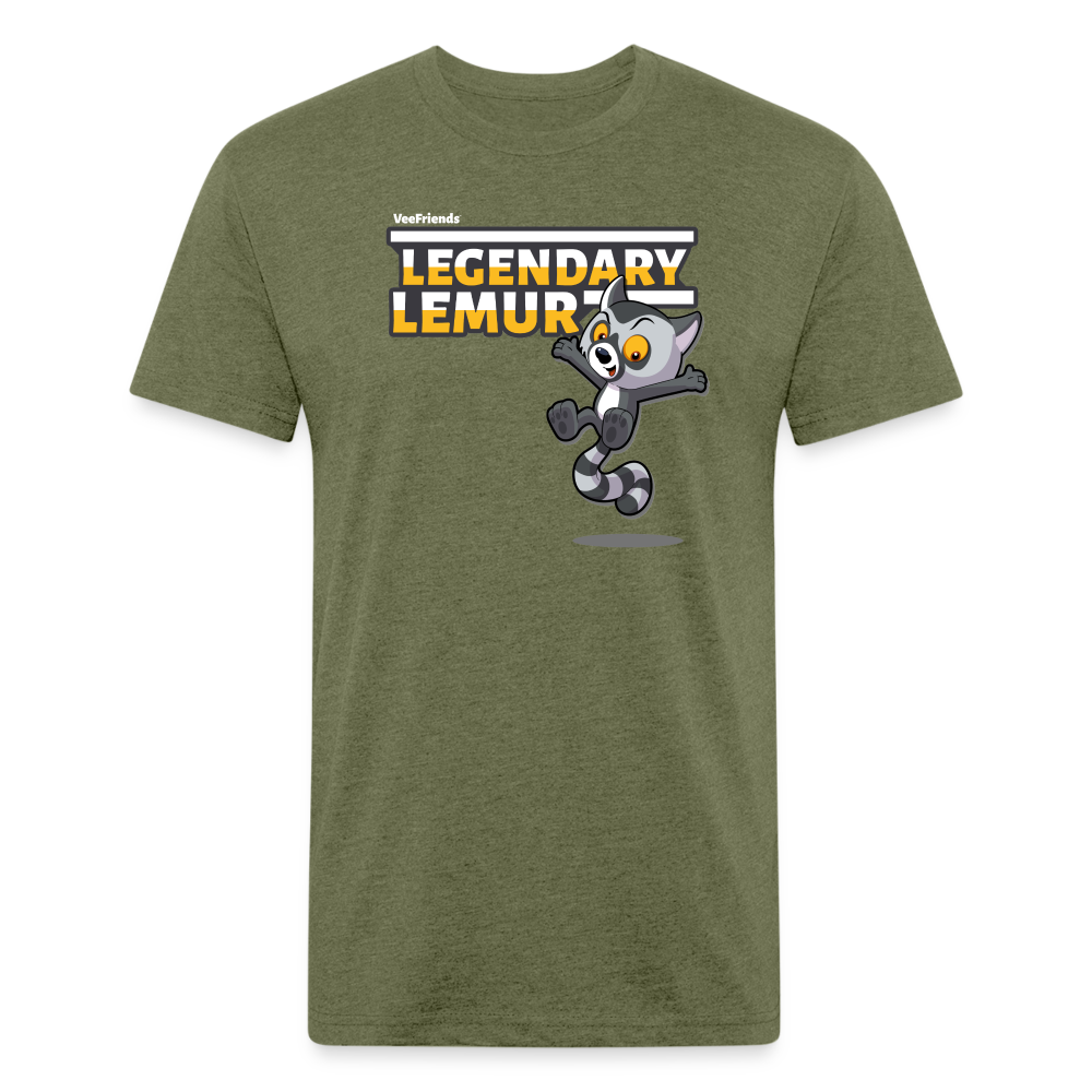 Legendary Lemur Character Comfort Adult Tee - heather military green