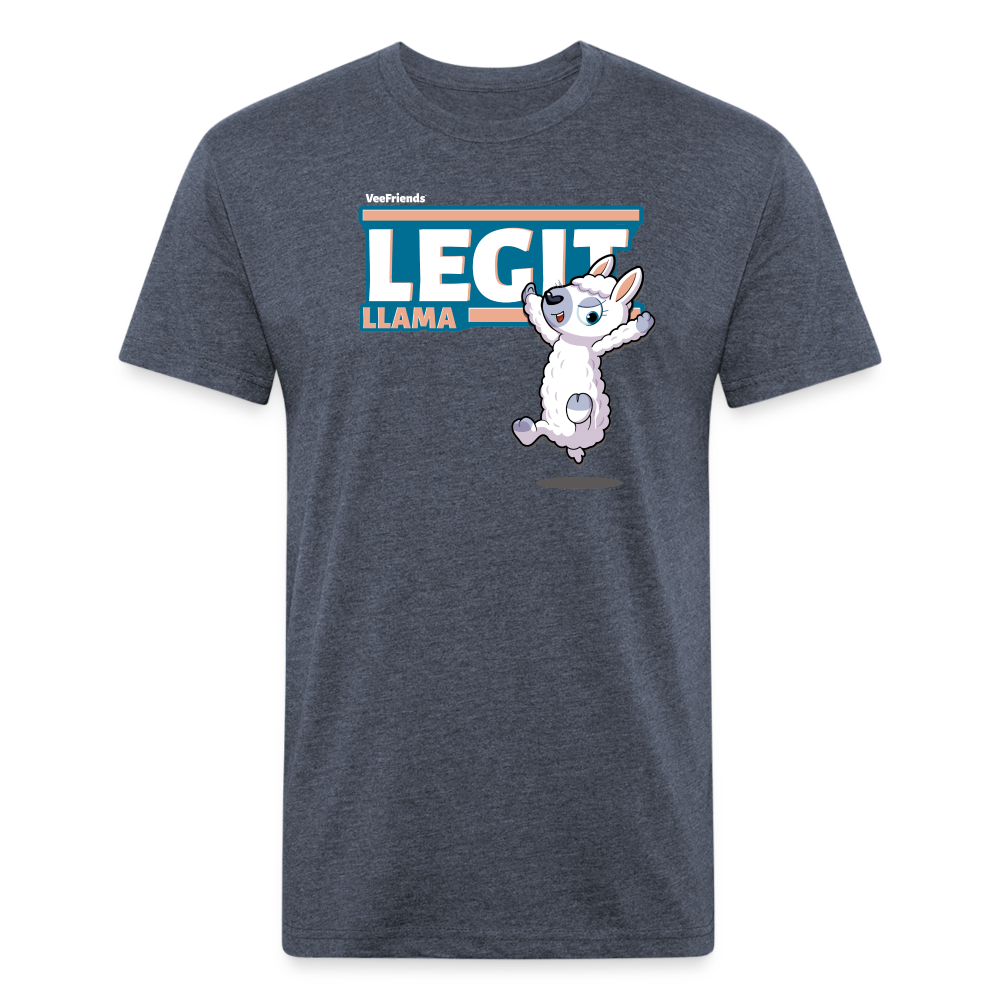 Legit Llama Character Comfort Adult Tee - heather navy