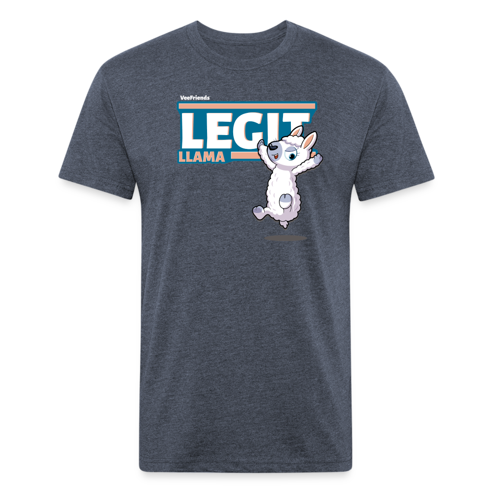 
            
                Load image into Gallery viewer, Legit Llama Character Comfort Adult Tee - heather navy
            
        